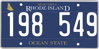 RI license plate 198549