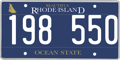 RI license plate 198550