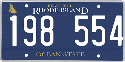 RI license plate 198554