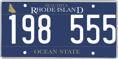 RI license plate 198555