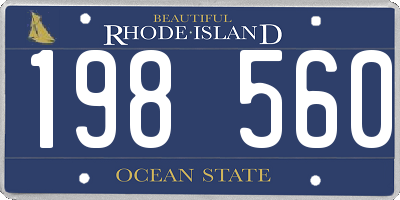 RI license plate 198560