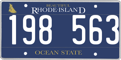 RI license plate 198563