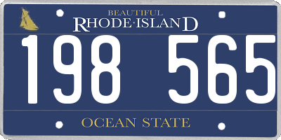 RI license plate 198565