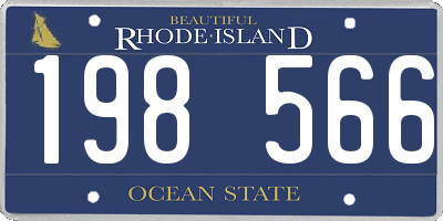 RI license plate 198566