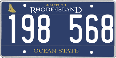 RI license plate 198568