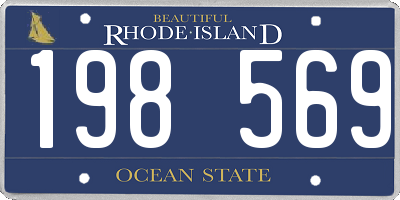 RI license plate 198569