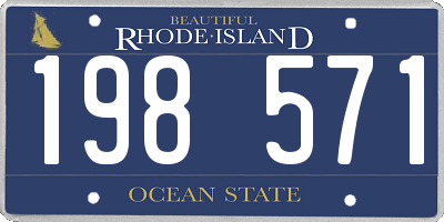 RI license plate 198571