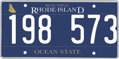 RI license plate 198573