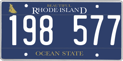 RI license plate 198577