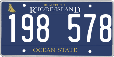 RI license plate 198578