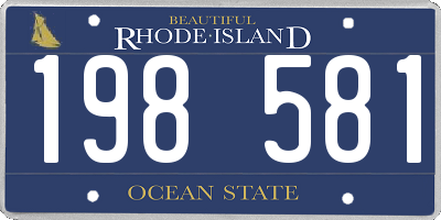 RI license plate 198581