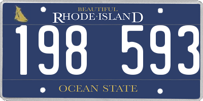 RI license plate 198593