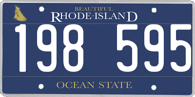 RI license plate 198595