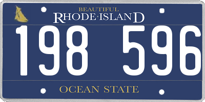 RI license plate 198596