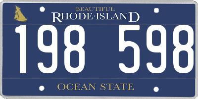 RI license plate 198598