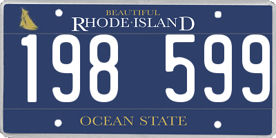 RI license plate 198599