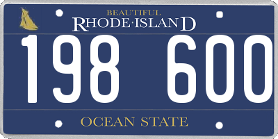RI license plate 198600