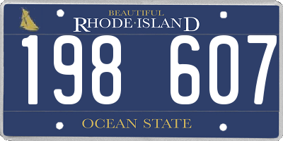 RI license plate 198607