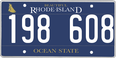 RI license plate 198608