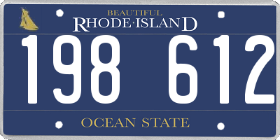RI license plate 198612
