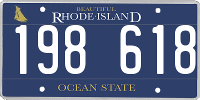 RI license plate 198618