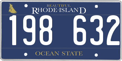 RI license plate 198632