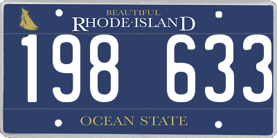 RI license plate 198633