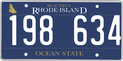 RI license plate 198634