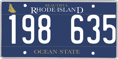 RI license plate 198635