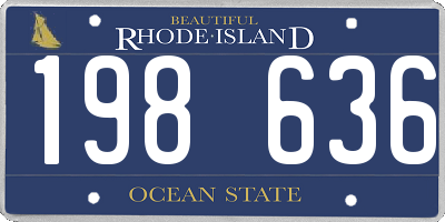 RI license plate 198636