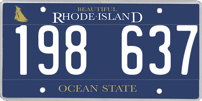 RI license plate 198637