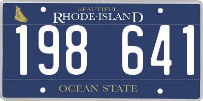 RI license plate 198641