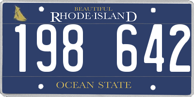 RI license plate 198642