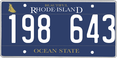 RI license plate 198643