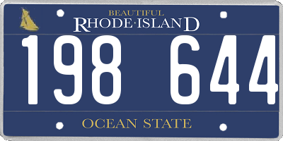 RI license plate 198644