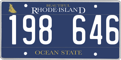 RI license plate 198646