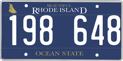 RI license plate 198648