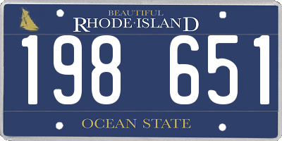 RI license plate 198651