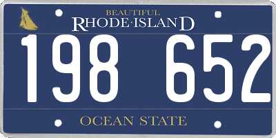 RI license plate 198652