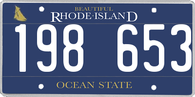 RI license plate 198653