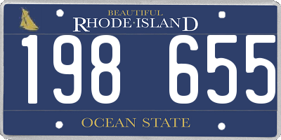 RI license plate 198655