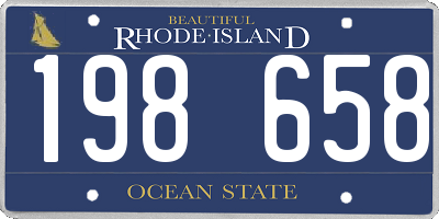 RI license plate 198658