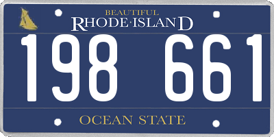 RI license plate 198661