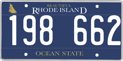 RI license plate 198662