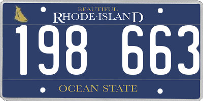 RI license plate 198663