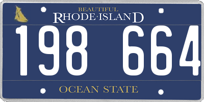 RI license plate 198664