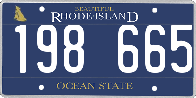 RI license plate 198665