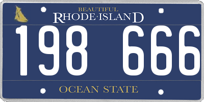 RI license plate 198666