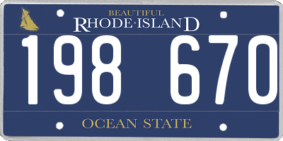 RI license plate 198670