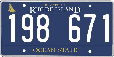 RI license plate 198671